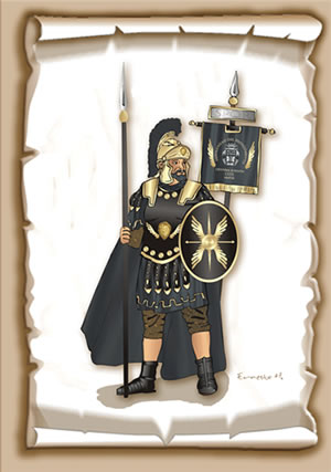 boceto para traje de romano