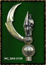 detalle bast&oacute;n de mando figura en bronce